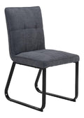 Stuhl TALEA (2er-Set) in grau aus Microfaser - 47x88x59cm (BxHxT)
