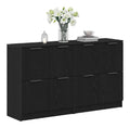 Sideboard 2 STK. Schwarz Eichen-Optik 60 x 30 x 70 cm