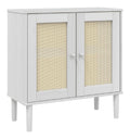 Dielen-Sideboards Kuchen-Sideboard Multifunktionales Sideboard Sideboard Rattan-Optik 80x35x80 cm Kiefernholz fur Wohnzimmer, Kuche, Korridor