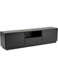 Robustes TV Mobel in Holzoptik 160 cm in Schwarz