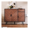 Aufbewahrungsschrank 90 x 30 x 71,5 cm, Sideboard in Schwarz und Holzoptik mit Schublade, hohenverstellbaren Einlegeboden, einfach zu montieren, Schwarz + Holzfarbe