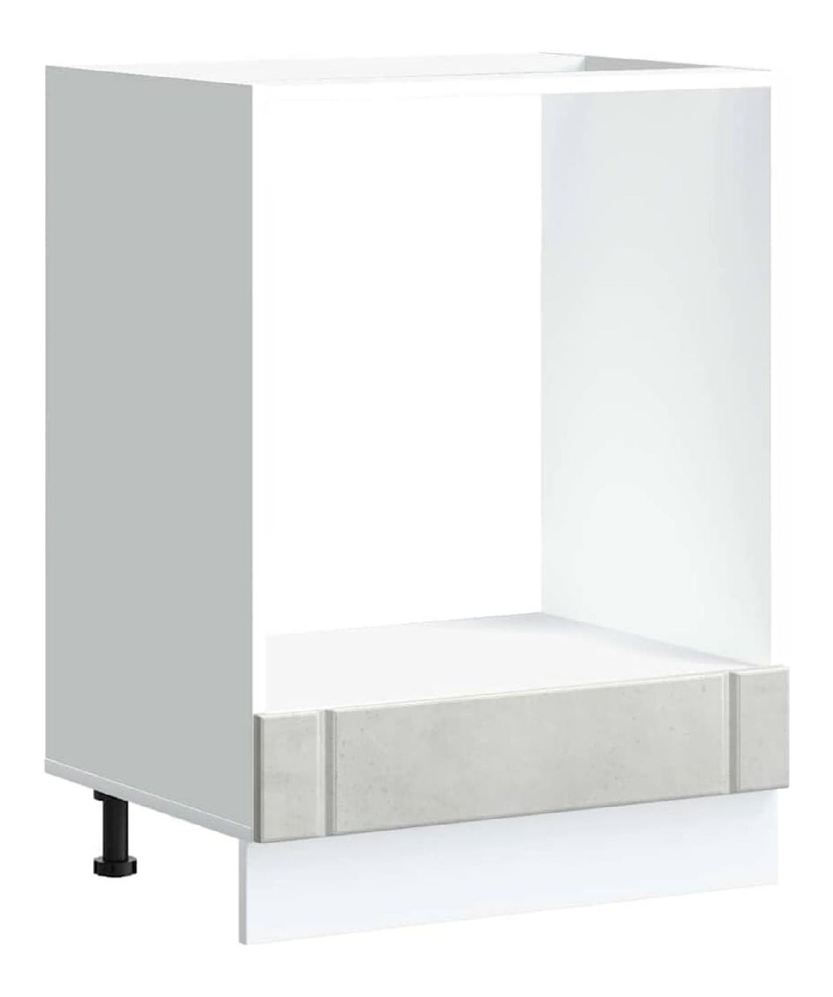 Herdumbauschrank Lucca Betongrau Holzwerkstoff mit verstellbaren Fu en, 60 x 46 x 81,5 cm, Kuchenschrank modern, Sideboard Kuche, Arbeitsplatte Kuche kompatibel