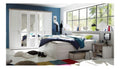 KOMPLETT SCHLAFZIMMER DOPPELBETT BETT NAKOS KLEIDERSCHRANK LUCA PINIE WEISS LANDHAUS