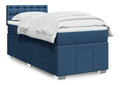 Boxspringbett mit Matratze Blau 90x200 cm Stoff,Mobel,Betten & Zubehor,Betten & Bettgestelle,Blau,63.93 KG,3289271