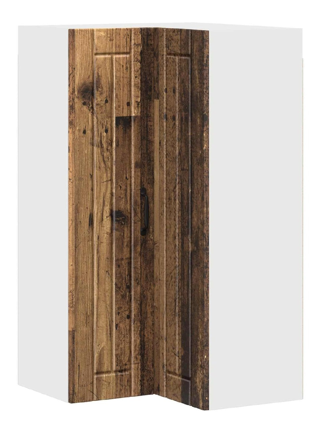 Kuchenschrank Lucca Altholz Holzwerkstoff 57 x 57 x 100 cm moderner Hochschrank mit robustem Rahmen, vielseitiger Vorratsschrank Kuche, eleganter Buffetschrank