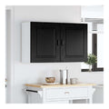 Geschirrspulerfront Kalmar 2 pcs Schwarz Eichen-Optik, Spanplatte, 50 x 31 x 60 cm, 2 Turen geeignet fur Kuchenmobel Beistellschrank Vorratsschrank Oberschrank Lagerraum, fur ruhigen Lauf