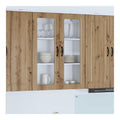 Kuchenschrank Artisan-Eiche, 80x31x100 cm Holzwerkstoff, Robuster Hangeschrank mit 2 Turen, Moderne Kuchenaufbewahrung fur Geschirr & Vorrate, Langlebige Kuchenmobel