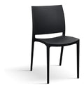 KONTE.DESIGN Fashion Commerce Set mit 6 Stuhlen North Beach, aus Polypropylen, Schwarz