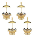 Chafing Dishes for Buffet Set, 8L/ 8.5Qt Stainless Steel Round Gold Buffet Server & Warmer Set, Elegant Hollow-Out, Food-Grade Stainless for Restaurant and Wedding Party Banquet,8.5QT 4 Pack