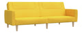 Stoff Schlafsofa 2-Sitzer 220 x 84,5 x 69 cm Gelb Sitztiefe 50 cm Sitzhohe 32 cm Max. Tragfahigkeit 110 kg pro Sitz 29,4 kg Fu hohe 15 cm