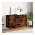 Kuchenschranke Buffet 104 x 35 x 70 cm Mehrschichtiges Holz Feuchtigkeitsbestandigkeit Moderne Esszimmer Schrank Schrank Organizer Wohnzimmermobel Eiche Rauch