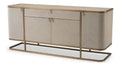 Luxus Kommode mit 4 Turen und Schublade Beige/Messingfarben 170 x 46 x H. 75 cm - Sideboard - Schrank - Luxus Mobel - Luxus Qualitat