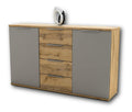 CAPRI Schlafzimmer Kommode Wildeiche Optik Basaltgrau Sideboard