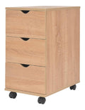 Schubladenelement,Buroschrank,Eckschrank,Schubladenschrank,Mehrzweckschrank,Lagerschrank,mit Schubladen Schrank Schrankchen Flur Nachttisch Beistelltisch,33x45x60 cm Eichenbraun