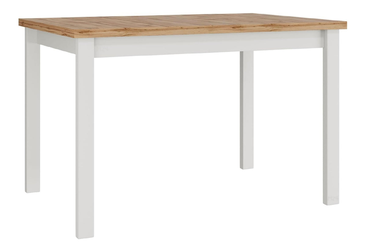 Tisch fur Esszimmer Awrolt I S, Rechteckiger Esstisch, Tisch fur Kuche, L:120 x H:78 x B:80 cm, Kuchentisch, Praktischer Esszimmertisch (Wotan Eiche/Wei )