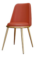 Moderne, wasserdichte Esszimmerstuhle aus PU-Leder mit Metallbeinen, weiche Sitzflache und Ruckenlehne, stilvolle Kuchenmobel