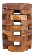 Nachttisch 30x30x45 cm Massivholz Teak