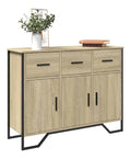 Sideboard Wohnzimmer MoBel WohnzimmerschraNke Buffetschrank Sideboard Wohnzimmer Sonoma-Eiche 97x32,5x74,5 cm Holzwerkstoff