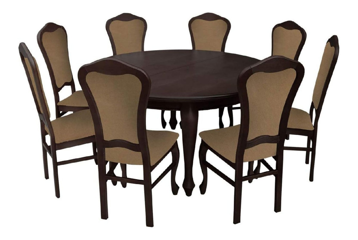 Esstisch Stuhl Set RB26 Essgruppe, Tischgruppe, Sitzgruppe Esstischgruppe, Esszimmergarnitur (Nuss, Casablanca 2304)
