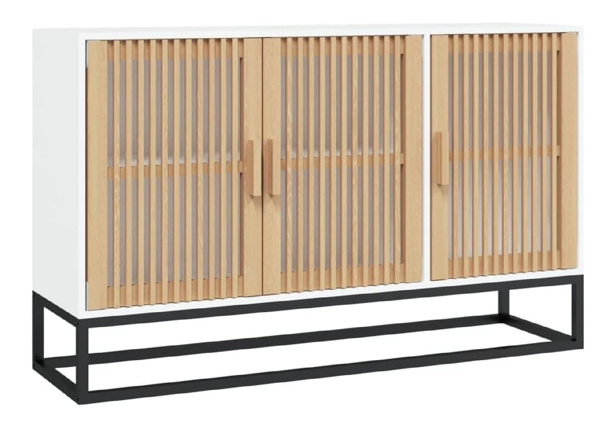 Sideboard Wei 105x30x65 cm Kommode Holzwerkstoff Schrank