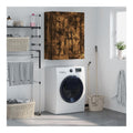 Sideboards fur Wohnzimmer, 69,5 x 34 x 90 cm, Eiche Rauchholz, mehrschichtiges Design, multifunktionales Buffet, praktische Seitentur, gro er Stauraum, zur Aufbewahrung von Gegenstanden des