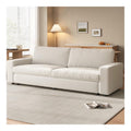 Guyii Modernes Design Stoffsofa, gemutliche 3-Sitzer Couch - 212 cm lang, helle Wohnzimmer-Couch, Bequeme gerade Polstercouch, langes Stoffmobel fur modernes Wohnen