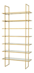 Luxus Regalschrank Gold 120,5 x 40 x H. 253 cm - Luxus Mobel