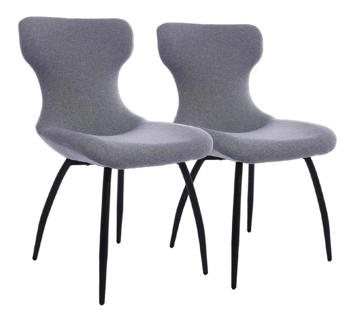 2Er-Set Moderner Esszimmerstuhl Mit Ruckenlehne, Kuchenstuhl, Polsterstuhl, Schalenstuhl, Designerstuhl, Stuhl Ohne Armlehnen, Metallgestell, Ergonomisch, Pflegeleicht, Sitzflache Aus Leinen