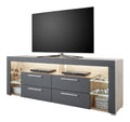 Lowboard Greta in Artisan Eiche/grau - 179x66x44cm (BxHxT)