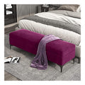 Hochwertige Sitzbank mit Stauraum, gepolstert, Fu bett, Flur, Schuhnizer, stilvoll, lila, Schlafzimmermobel, 100 x 40 x 43 cm, platzsparende Losung