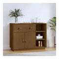 ADWOA Sideboard Honigbraun Regal Kiefer Sideboard Holz Massiv Beistellschrank 98,5x40x75 cm Massivholz Kiefer