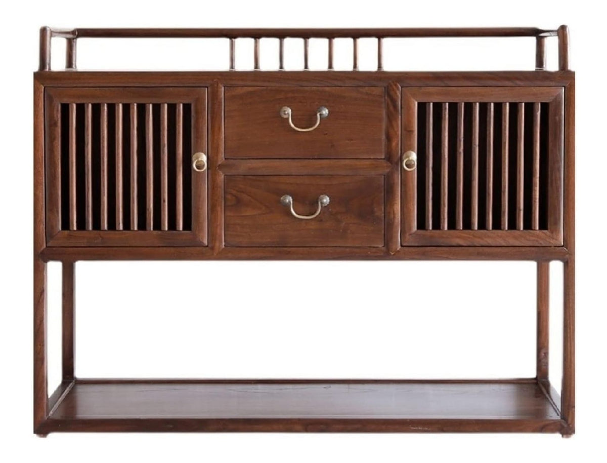 TOMYEUS Anrichte Sideboard Wohnzimmer Home Schrank Storage Storage Cabinet Tee Kabinettweinkabinett Sideboard-Schrank (Color : Brown, Size : 100 38 90cm)