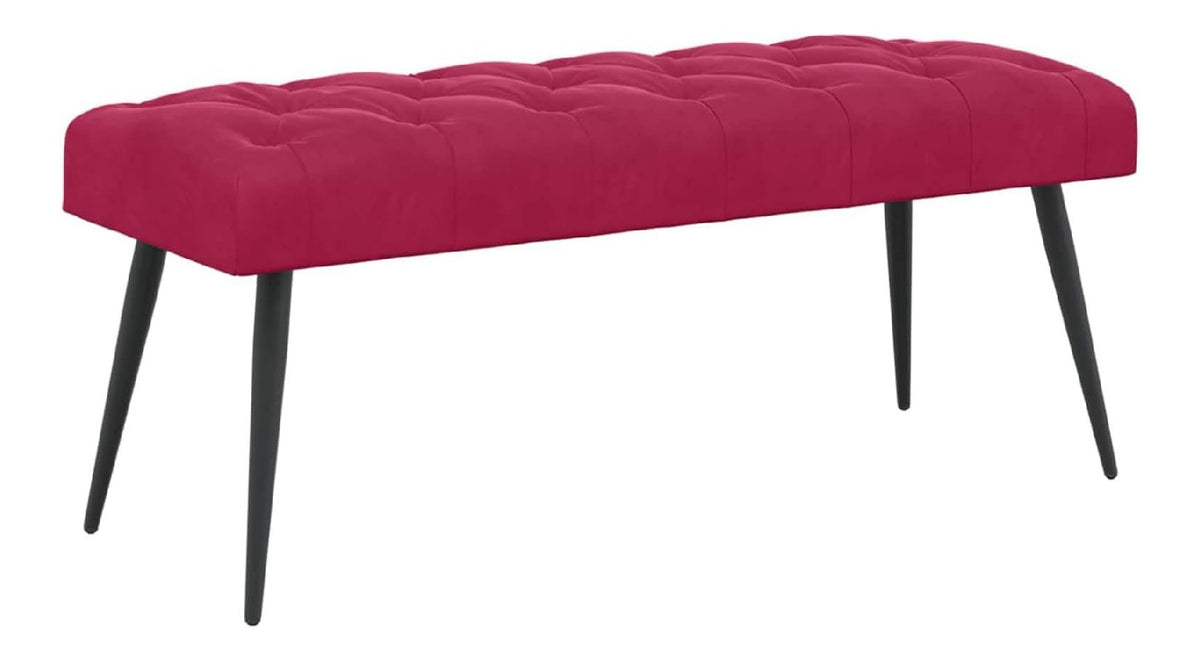 Sitzbank, Velours, Bordeaux, 110 x 40 x 46 cm