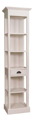 Landhausstil Regalschrank mit Schublade Creme 50 x 39 x H. 197 cm - Landhausstil Mobel