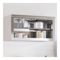Kuchen-Wandschrank Edelstahl 92x40x46 cm, Hangeschrank fur Gastronomie, Wandregal mit Ablage fur Restaurant und Kuche, Silber