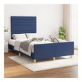 Bettgestell ohne Matratze Blau 120x190 cm Stoff,Mobel,Betten & Zubehor,Betten & Bettgestelle,Blau,33.25 KG,3270526