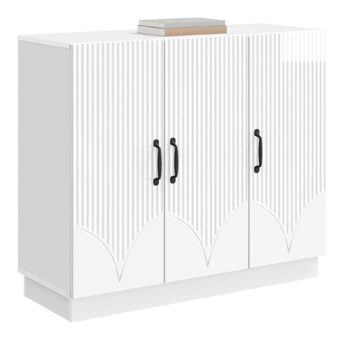 Sideboard Hochglanz Wei 89 x 34,5 x 77 cm Holzwerkstoff