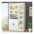 Moderne Vitrine mit LED Beleuchtung, Glasvitrine Stehend fur Sammlerstucke