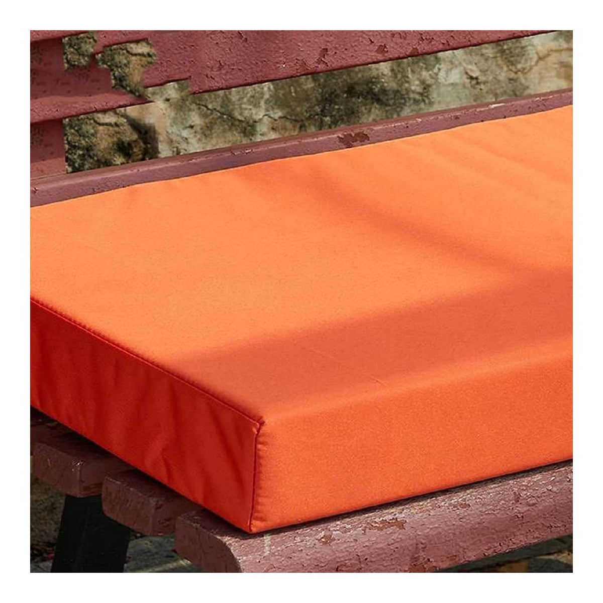 Wasserdichtes Outdoor-Bankkissen fur 2-/3-/4-Sitzer, rutschfest, Terrassenschaukel und Sofa, Ersatzkissen, stilvoll, Orange, 150 x 40 x 5 cm, perfekt fur Garten- und Kuchenmobel