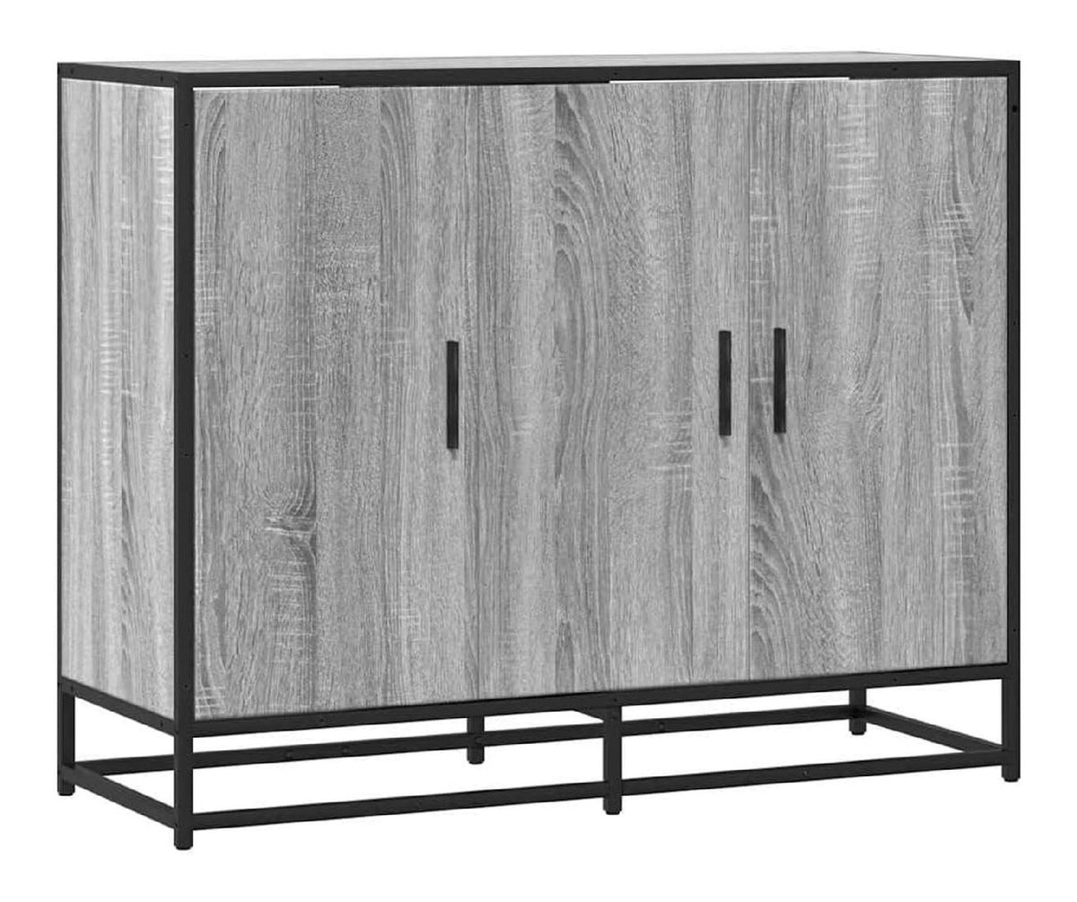 Sideboard Grau Sonoma 94x35x76 cm Holzwerkstoff