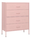Komoda mit Schubladen, Rosa, 80 x 35 x 101,5 cm, Stahl