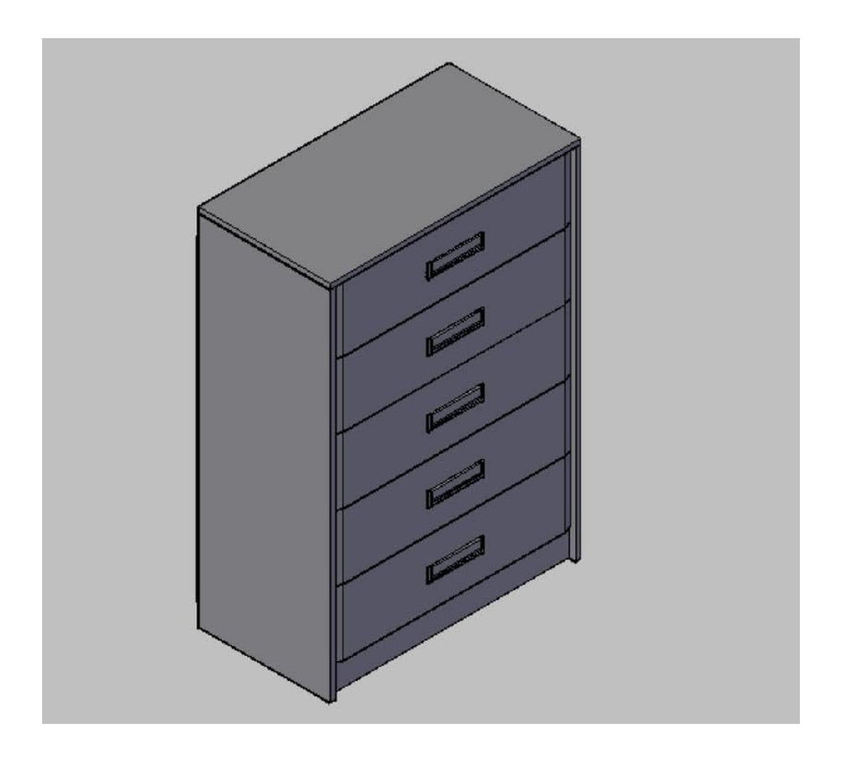 1 MDF Doppelschrag Stehkommode - Schlicht, Schlicht, Schlicht, Schlicht, und Schlicht