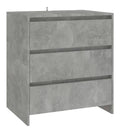 Sideboard mit 3 Schubladen Kommode Anrichte Schrank Beistellschrank Mehrzweckschrank Standschrank Betongrau 70x41x75cm Holzwerkstoff