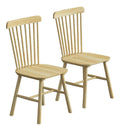 2er-Pack Esszimmerstuhle Geschwungene Ruckenlehne Naturholz