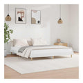 Bettgestell Wei 120x200 cm, Holzwerkstoff, stabiles Plattformbett mit Sperrholzlatten, langlebiges Schlafzimmermobel fur erholsamen Schlaf