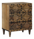 Nachttisch Massivholz Mango 3 Schubladen Braun 50x33x60 cm