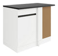 Kuchen Eckunterschrank mit Arbeitsplatte Luca UEL106-0+ in wei matt 100 cm breit