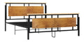 Bett mit Lattenrost Metallbett Doppelbett Bettgestell Schlafzimmerbett Bettrahmen Ehebett Schlafzimmermobel Metall 160x200cm