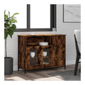Sideboard mit 3 Turen Aufbewahrungsschrank Schrank Einheit Buffettisch mit Metallrahmen fur Wohnzimmer Kuche (Raucheiche)