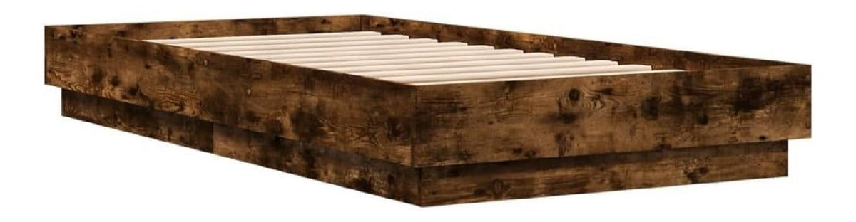 Bettgestell ohne Matratze Rauchereiche 75x190 cm Holzwerkstoff
